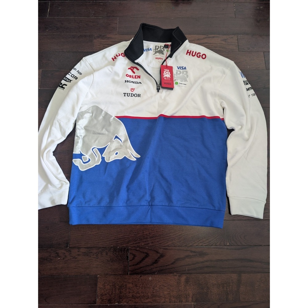 HUGO BOSS Visa Cash App RB F1 Team Racing Jacket Honda 1/4 Zip Pullover L